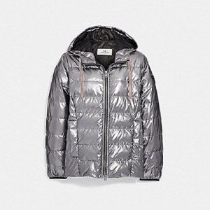 Coach Metallic Lightweight Puffer Jacket
